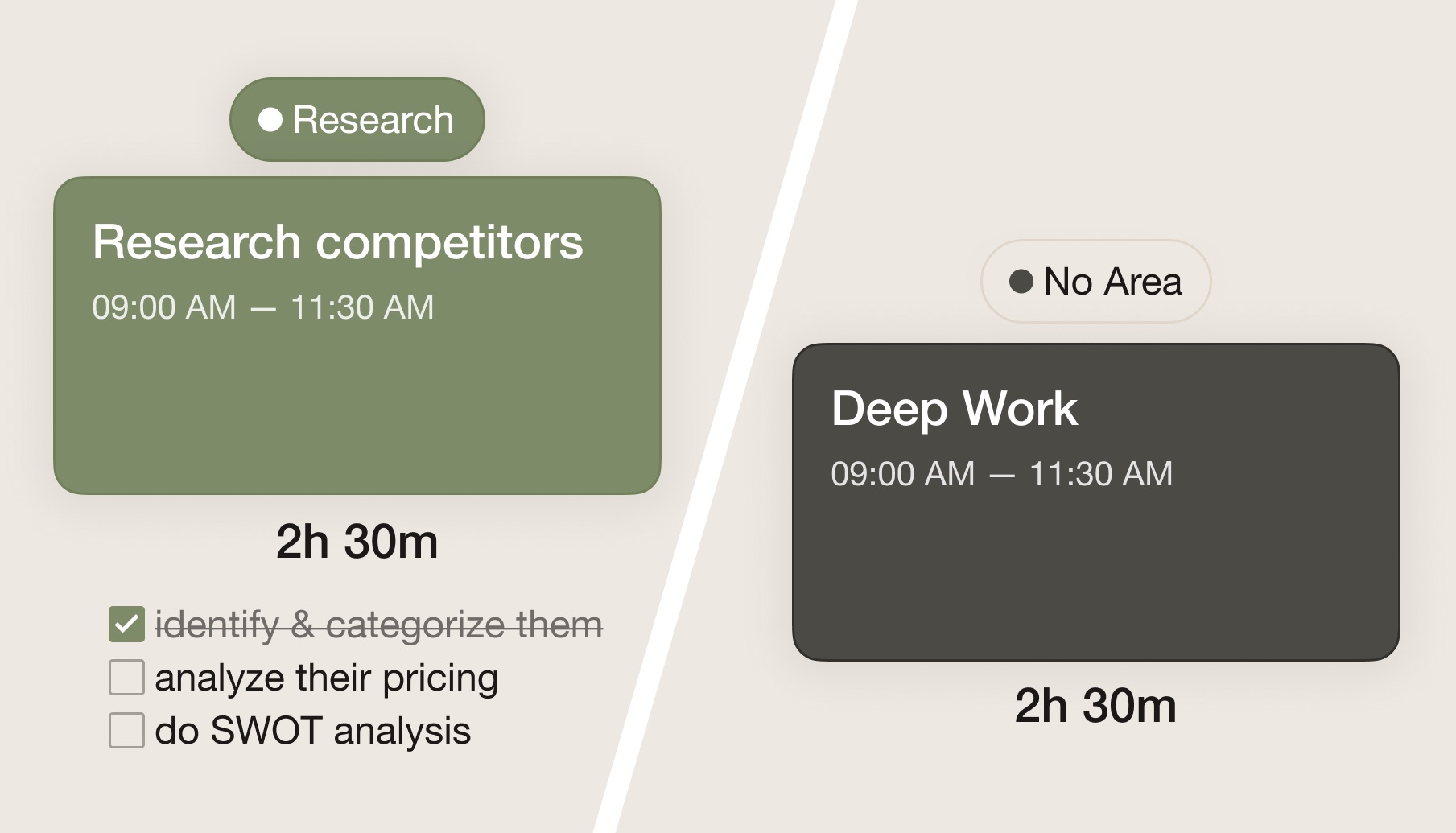 Flexible session setup